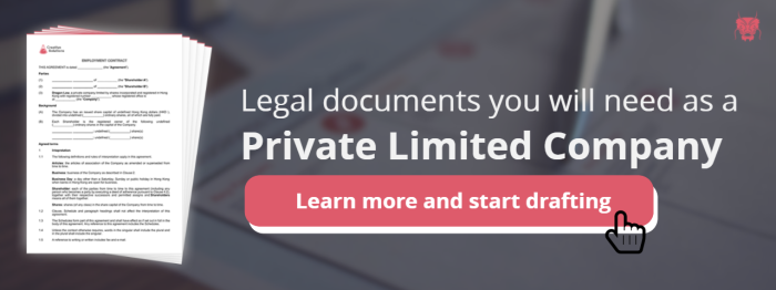 Legal documents for private limited companies